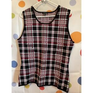 Eva Longoria Sleeveless Top XL Plaid